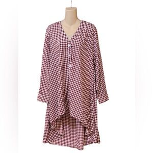 Jessica London Chic Houndstooth V-Neck Tunic Top‎